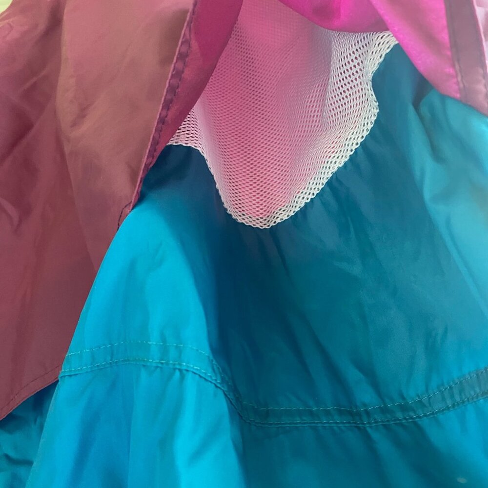 Vintage 90s Golfsmith Golf Nylon Men Windbreaker Jacket Purple Teal Green Vented - Picture 14 of 15